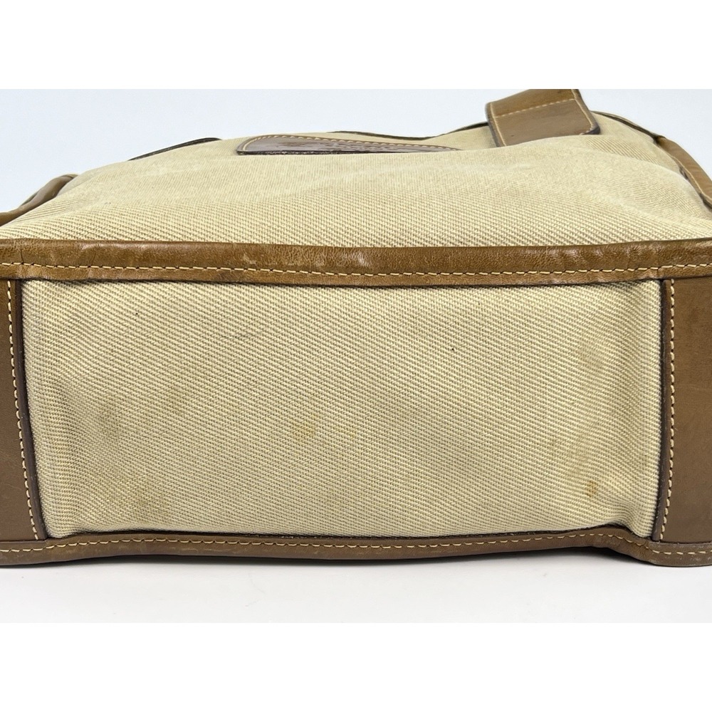 Vintage Ghurka Marley Hodgson No 70 Chukka Stadium Tote Bag Khaki Canvas Leather - Picture 5 of 12